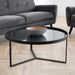 Tarris Coffee Table – Smoked Glass or Walnut Effect - Luminex FurnitureCoffee TableLOF101