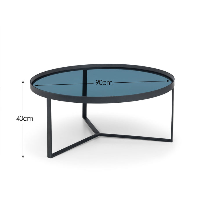 Tarris Coffee Table – Smoked Glass or Walnut Effect - Luminex FurnitureCoffee TableLOF101