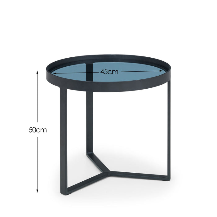 Tarris Lamp Table - Smoked Glass - Luminex FurnitureLamp TableLOF102
