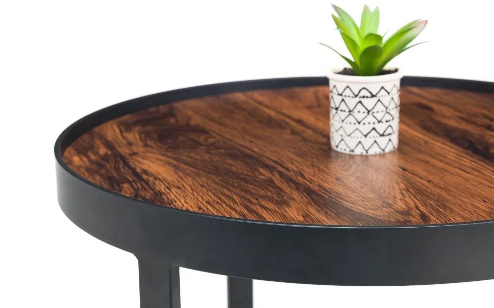 Tarris Lamp Table – Walnut Effect - Luminex FurnitureLamp TableLOF104