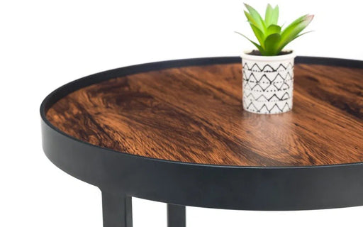 Tarris Lamp Table – Walnut Effect - Luminex FurnitureLamp TableLOF104
