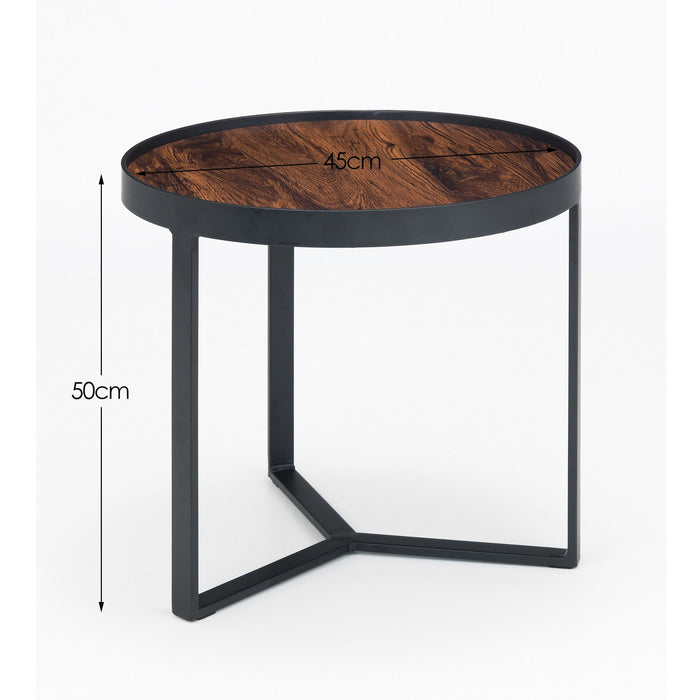 Tarris Lamp Table – Walnut Effect - Luminex FurnitureLamp TableLOF104