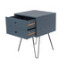 Telford Blue Bedside Table, Metal Leg 2 Drawer Cabinet - LuminexFurnitureBedside TableBSB710