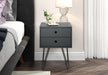 Telford Blue Bedside Table, Metal Leg 2 Drawer Cabinet - LuminexFurnitureBedside TableBSB710