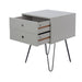 Telford Grey Bedside Table, Metal Leg 2 Drawer Cabinet - LuminexFurnitureBedside TableBSG710