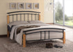 Tetras Black Metal Bed with Beech Posts - Luminex FurnitureBedTET3BLK