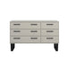 Texas 3+3 drawer wide chest of drawers – Grey Waxed Pine - LuminexFurnitureChest of DrawersTXG533
