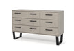 Texas 3+3 drawer wide chest of drawers – Grey Waxed Pine - LuminexFurnitureChest of DrawersTXG533