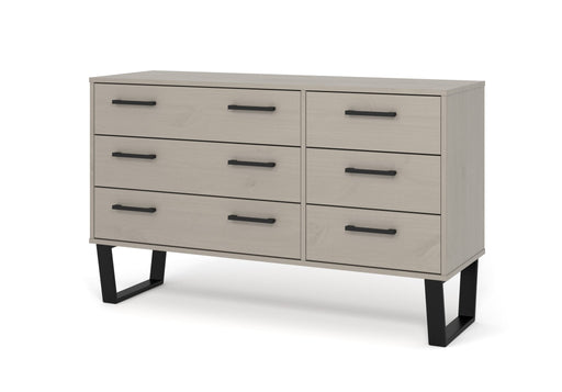 Texas 3+3 drawer wide chest of drawers – Grey Waxed Pine - LuminexFurnitureChest of DrawersTXG533