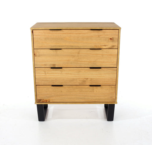 Texas 4 drawer chest of drawers – Antique Waxed Pine - LuminexFurnitureChest of DrawersTX514