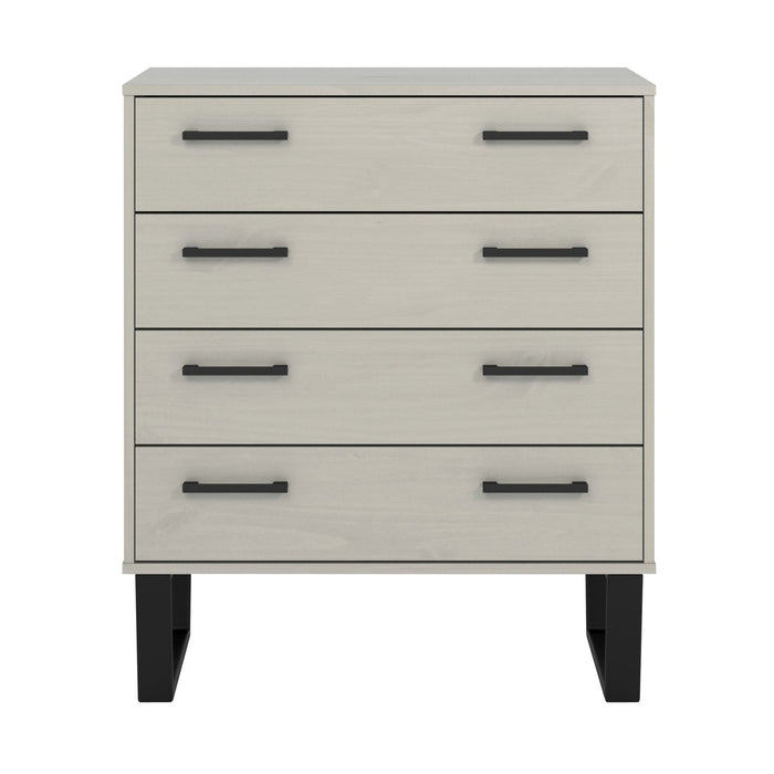 Texas 4 drawer chest of drawers – Grey Waxed Pine - LuminexFurnitureChest of DrawersTXG514