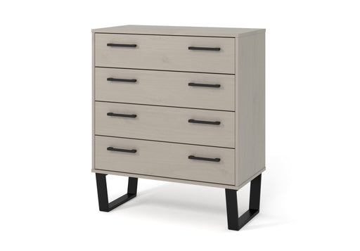 Texas 4 drawer chest of drawers – Grey Waxed Pine - LuminexFurnitureChest of DrawersTXG514