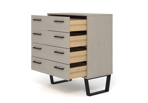 Texas 4 drawer chest of drawers – Grey Waxed Pine - LuminexFurnitureChest of DrawersTXG514