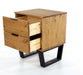 Texas Bedside Table 2 Drawer Cabinet - Antique Waxed Pine - LuminexFurnitureBedside TableTX510
