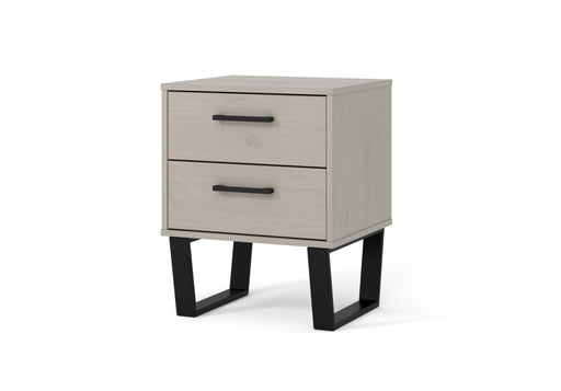 Texas Bedside Table 2 Drawer Cabinet - Grey Waxed Pine - LuminexFurnitureBedside TableTXG510