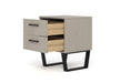 Texas Bedside Table 2 Drawer Cabinet - Grey Waxed Pine - LuminexFurnitureBedside TableTXG510