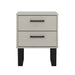 Texas Bedside Table 2 Drawer Cabinet - Grey Waxed Pine - LuminexFurnitureBedside TableTXG510