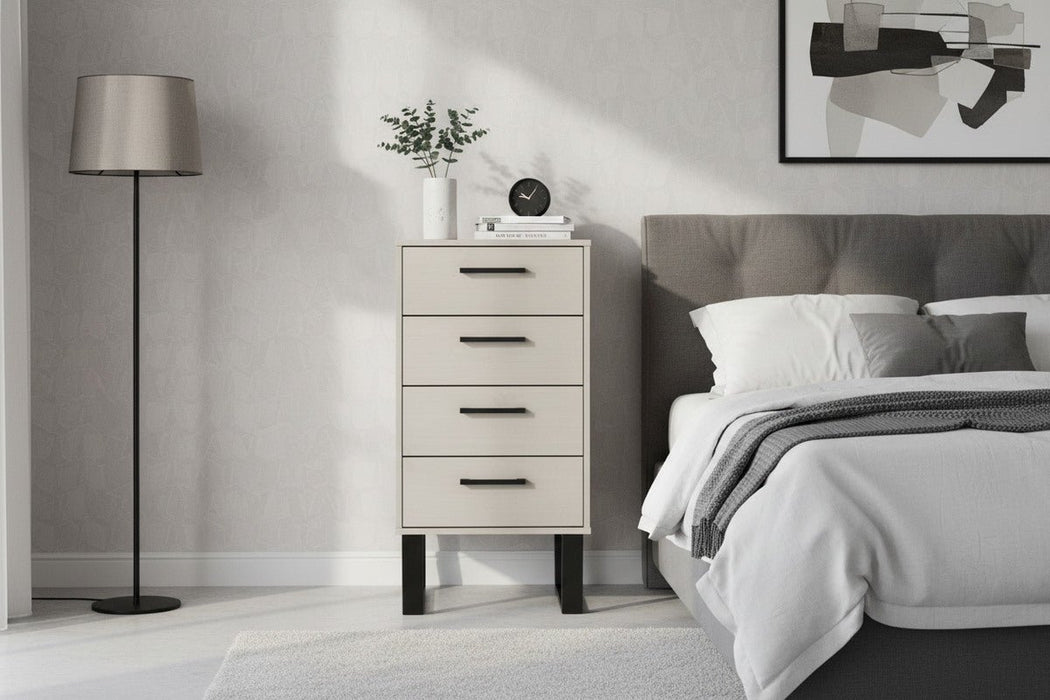 Texas Grey Waxed Pine 4 Drawer Narrow Chest of Drawers - Luminex FurnitureChest of DrawersTXG517