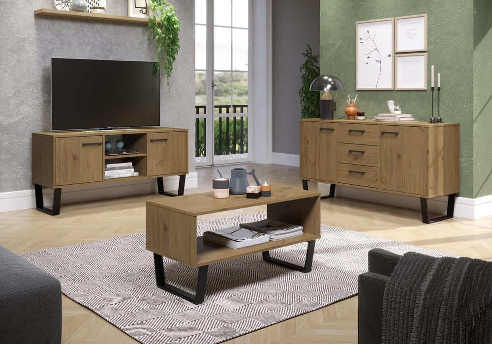 Texas Open Coffee Table Antique Waxed Pine - LuminexFurnitureCoffee TableTX903