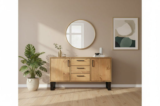 Texas Sideboard Medium - Antique Waxed Pine - Luminex FurnitureSideboardTX916
