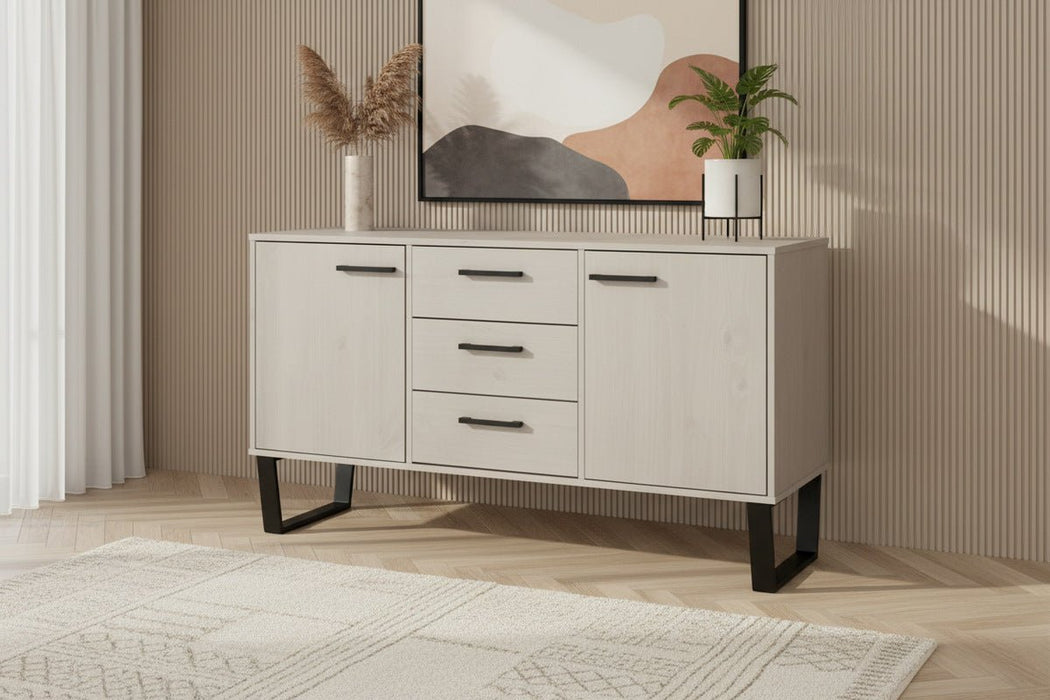 Texas Sideboard Medium With 2 Doors, 3 Drawers - Grey - Luminex FurnitureSideboardTXG916