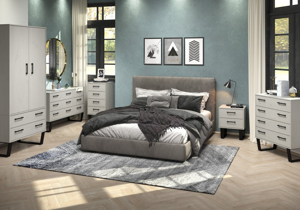 Texas Wardrobe - 2 Door, 2 Drawer - Grey - LuminexFurnitureWardrobeTXG582