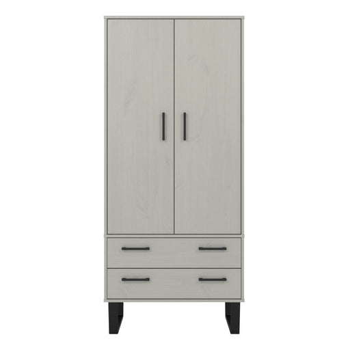 Texas Wardrobe - 2 Door, 2 Drawer - Grey - LuminexFurnitureWardrobeTXG582