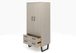 Texas Wardrobe - 2 Door, 2 Drawer - Grey - LuminexFurnitureWardrobeTXG582