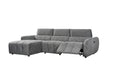 Thamesbury Charcoal Grey Left - Hand Electric Recliner Corner Sofa - Luminex FurnitureSofasturin_recliner_sofa_charcoal_left_hand