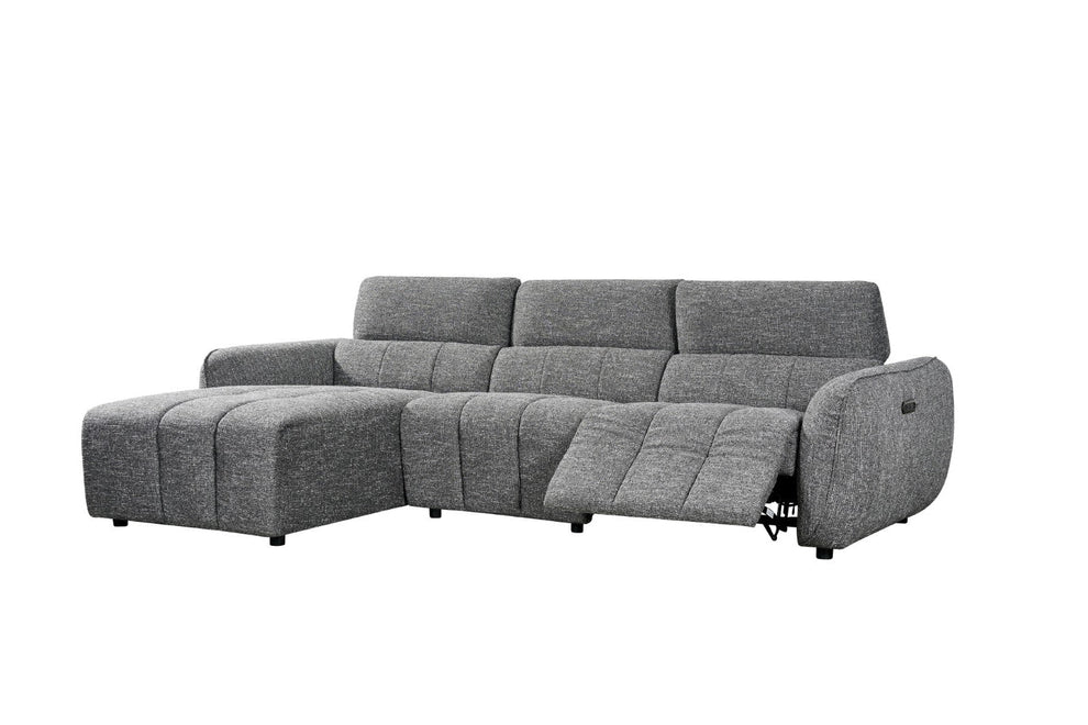 Thamesbury Charcoal Grey Left - Hand Electric Recliner Corner Sofa - Luminex FurnitureSofasturin_recliner_sofa_charcoal_left_hand