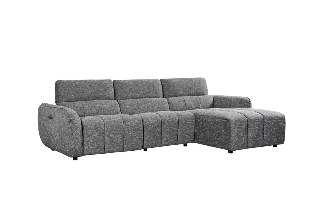 Thamesbury Charcoal Grey Right - Hand Electric Recliner Corner Sofa - Luminex FurnitureSofasturin_recliner_sofa_charcoal_right_hand