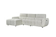 Thamesbury Silver Left - Hand Electric Recliner Corner Sofa - Luminex FurnitureSofasturin_recliner_sofa_silver_left_hand