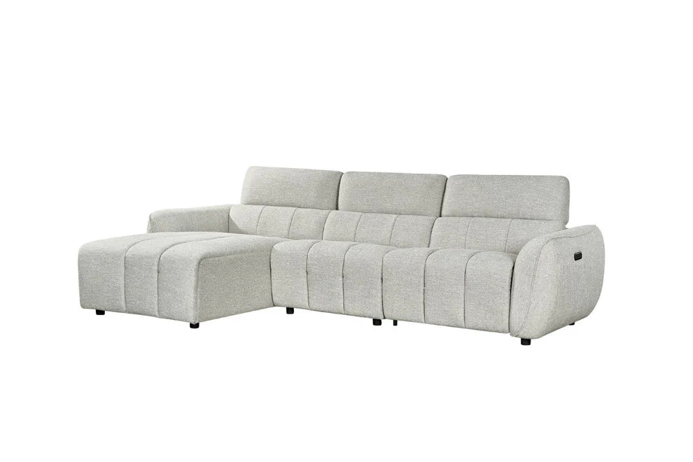 Thamesbury Silver Left - Hand Electric Recliner Corner Sofa - Luminex FurnitureSofasturin_recliner_sofa_silver_left_hand