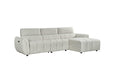 Thamesbury Silver Right - Hand Electric Recliner Corner Sofa - Luminex FurnitureSofasturin_recliner_sofa_silver_right_hand