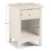Thorne 1 Drawer Bedside in Stone White - Luminex FurnitureBedside TableCAM010