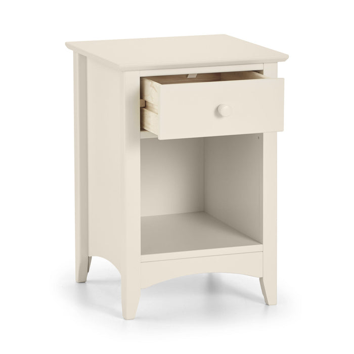 Thorne 1 Drawer Bedside in Stone White - Luminex FurnitureBedside TableCAM010