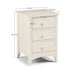 Thorne 3 Drawer Bedside in Stone White - Luminex FurnitureBedside TableCAM001/2