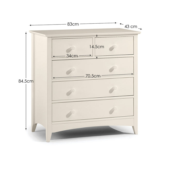 Thorne 3+2 Drawer Chest in Stone White - Luminex FurnitureChest of drawersCAM002/2