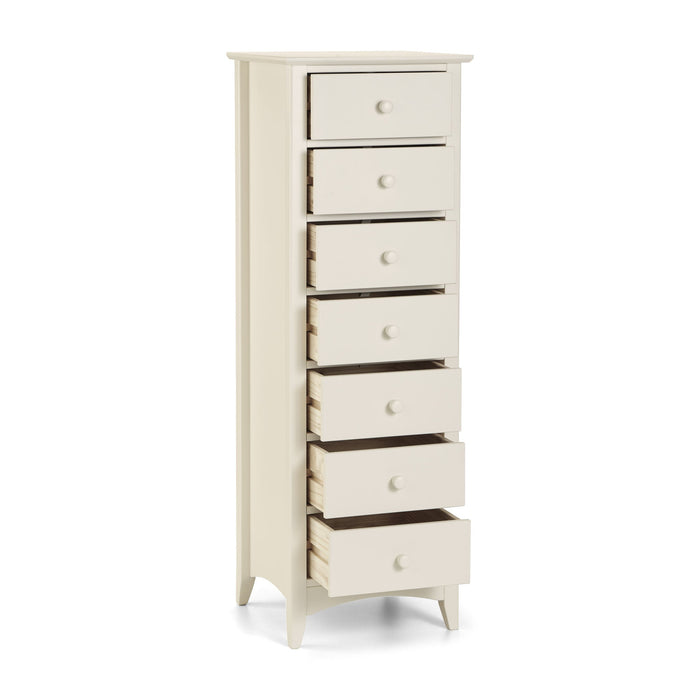 Thorne 7 Drawer Narrow Chest in Stone White - Luminex FurnitureChest of drawersCAM004/2