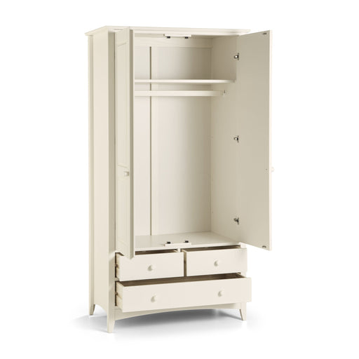 Thorne Combination Wardrobe – Stone White Shaker Design - Luminex FurnitureWardrobeCAM007/2