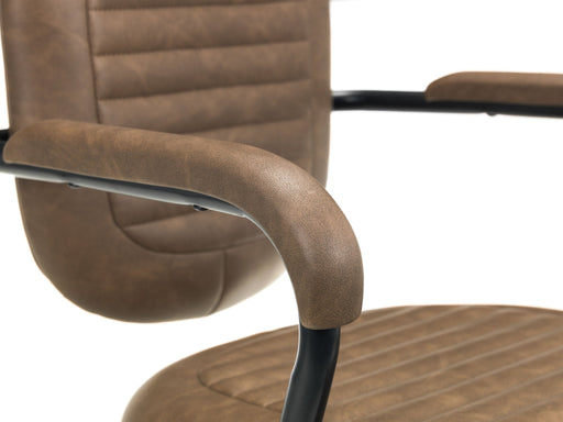 Tivaro Brown Faux Leather Office Chair – Adjustable & Retro - Luminex FurnitureOffice ChairGEH001