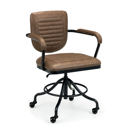 Tivaro Brown Faux Leather Office Chair – Adjustable & Retro - Luminex FurnitureOffice ChairGEH001