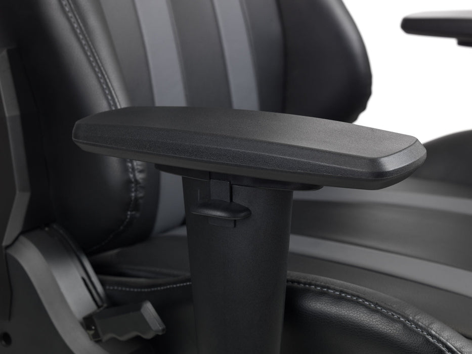 Trezor Faux Leather Gaming Chair – Black & Grey, Fully Adjustable - Luminex FurnitureOffice ChairMET101