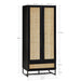 Tribeca 2 Door Wardrobe - Black - Luminex FurnitureWardrobePAD104