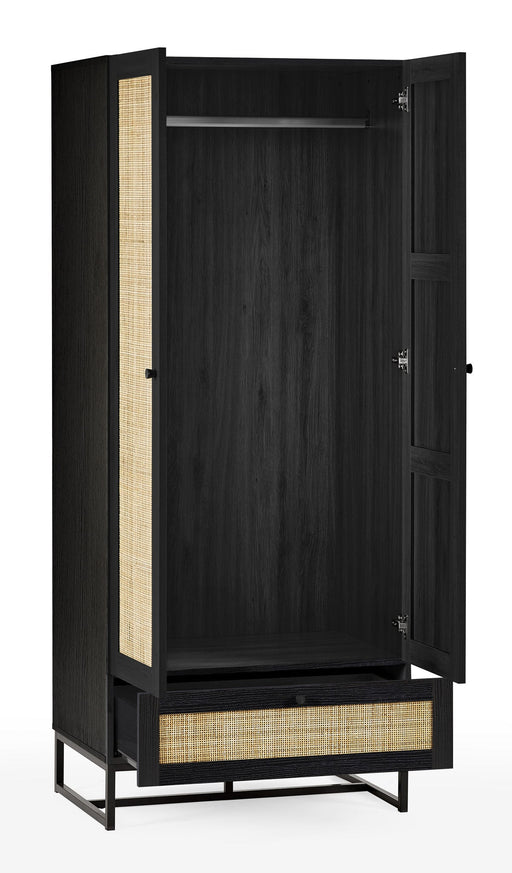 Tribeca 2 Door Wardrobe - Black - Luminex FurnitureWardrobePAD104
