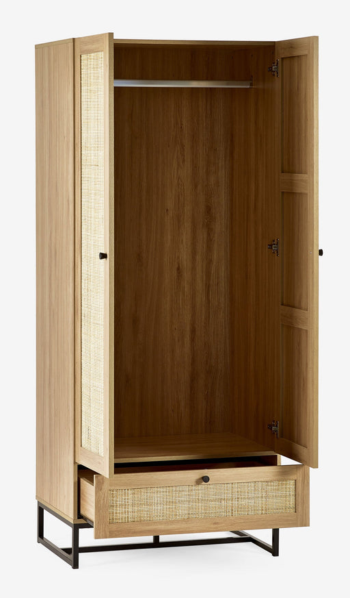 Tribeca 2 Door Wardrobe in Oak - Luminex FurnitureWardrobePAD004