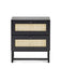 Tribeca 2 Drawer Bedside in Black - Luminex FurnitureBedside TablePAD101