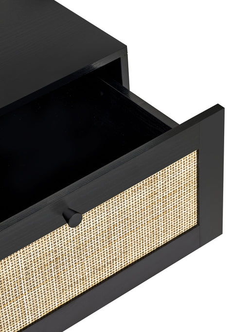 Tribeca 2 Drawer Bedside in Black - Luminex FurnitureBedside TablePAD101
