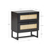 Tribeca 2 Drawer Bedside in Black - Luminex FurnitureBedside TablePAD101