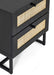 Tribeca 2 Drawer Bedside in Black - Luminex FurnitureBedside TablePAD101